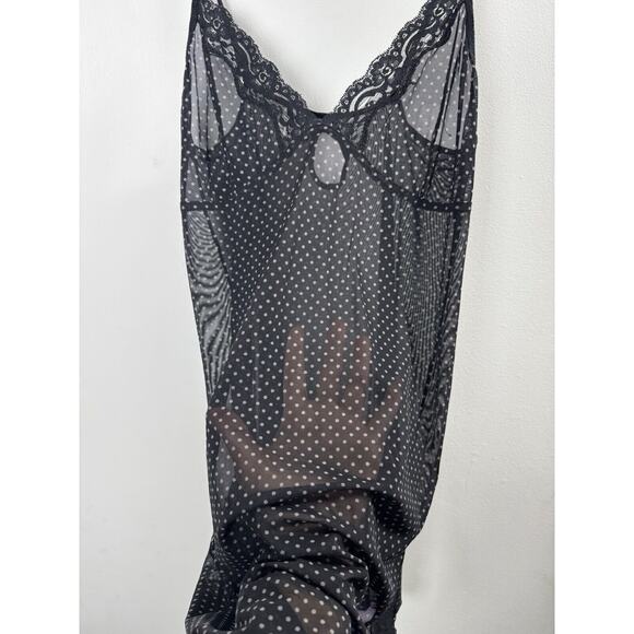 Vintage Rampage Y2K Baby Doll Dress Coquette Sheer Sexy Retro Rave Gothic Vamp L - Picture 7 of 11